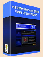 Webseiten Shop Generator fr bis zu 29 Produkte